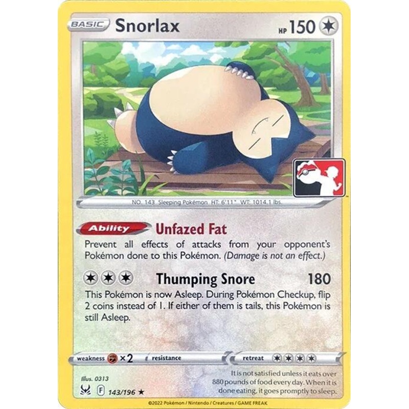 Snorlax (143/196) [Prize Pack Series Three]