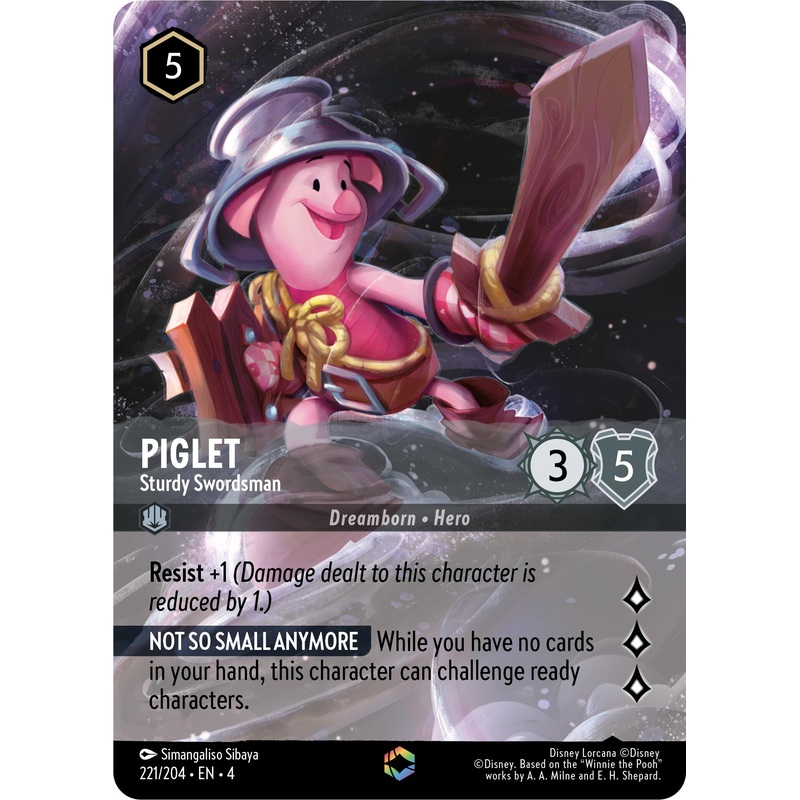 Piglet - Sturdy Swordsman (Enchanted) (221/204) [Ursula's Return]