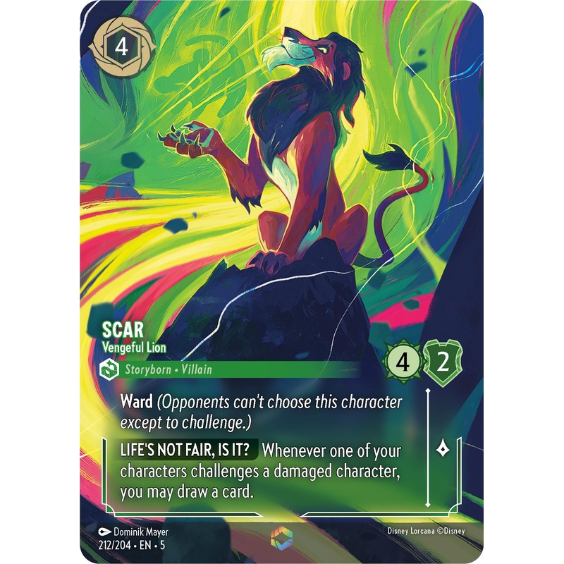 Scar - Vengeful Lion (Enchanted) (212/204) [Shimmering Skies]