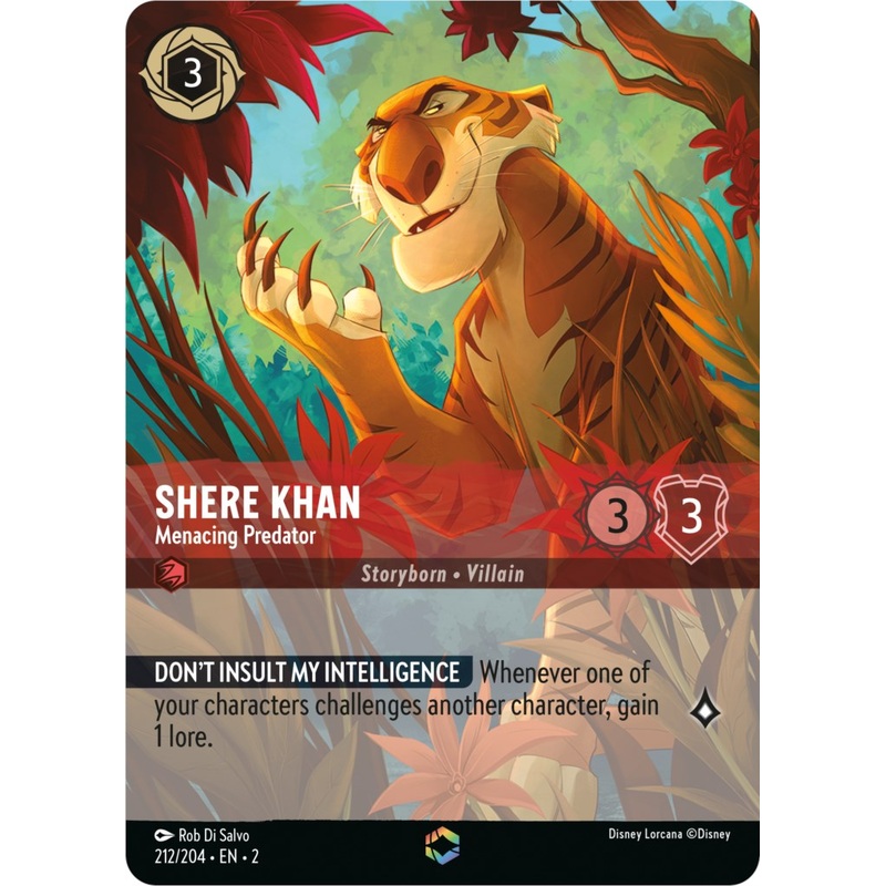 Shere Khan - Menacing Predator (Enchanted) (212/204) [Rise of the Floodborn]