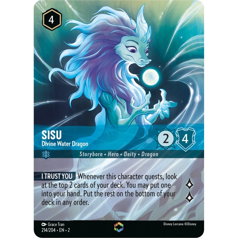 Sisu - Divine Water Dragon (Enchanted) (214/204) [Rise of the Floodborn]