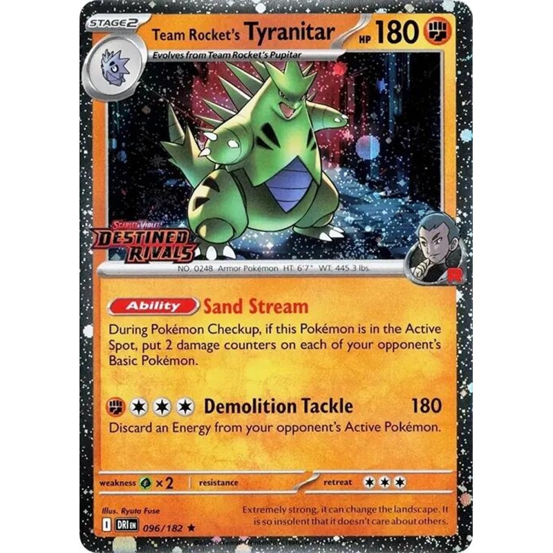 Team Rocket's Tyranitar (096/182) (Destined Rivals Stamp) [Scarlet & Violet: Destined Rivals]