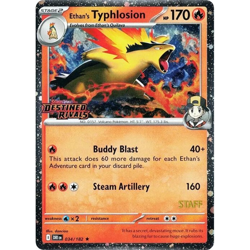 Ethan's Typhlosion (034/182) (Prerelease Staff) [Scarlet & Violet: Destined Rivals]