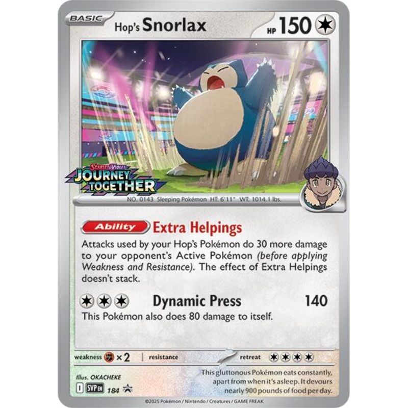 Hop's Snorlax (184) [Scarlet & Violet: Black Star Promos]