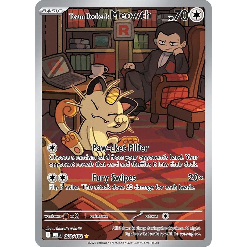 Team Rocket's Meowth (203/182) [Scarlet & Violet: Destined Rivals]