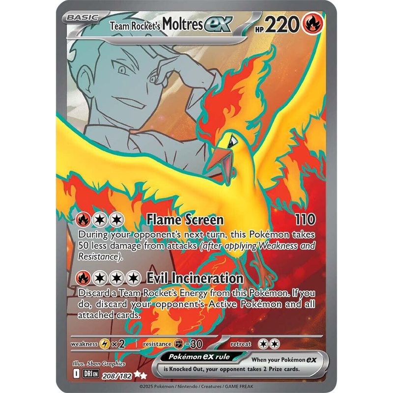 Team Rocket's Moltres ex (208/182) [Scarlet & Violet: Destined Rivals]