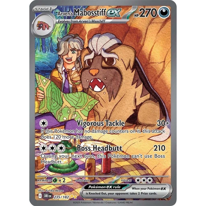 Arven's Mabosstiff ex (235/182) [Scarlet & Violet: Destined Rivals]