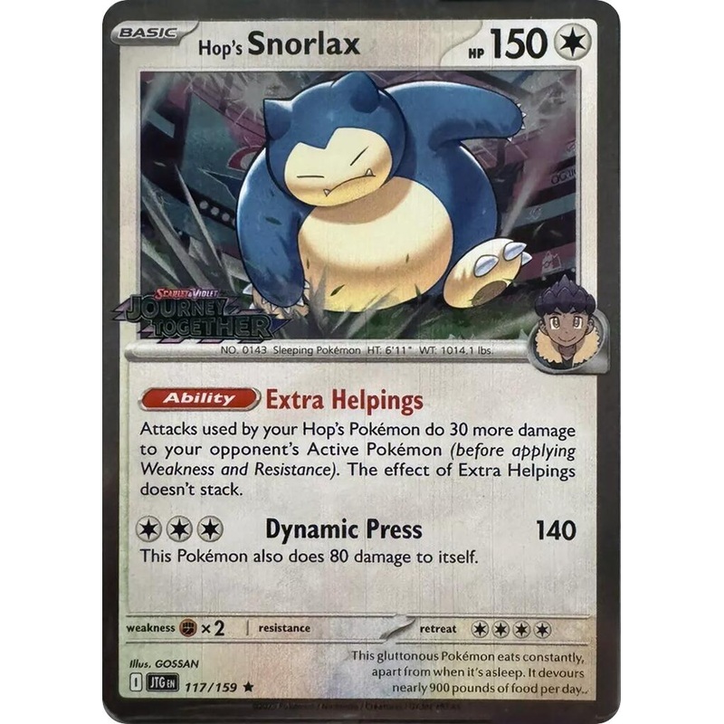 Hop's Snorlax (117/159) (Cosmos Holo) [Scarlet & Violet: Journey Together]