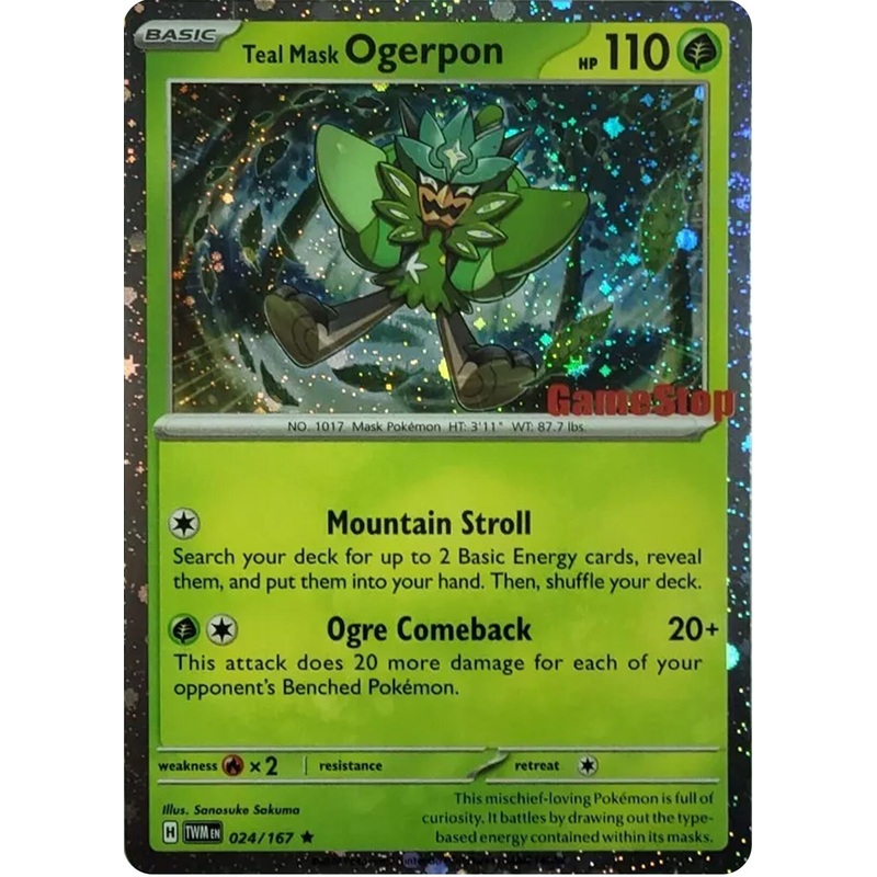 Teal Mask Ogerpon (024/167) (Cosmos Holo) (GameStop Exclusive) [Scarlet & Violet: Twilight Masquerade]