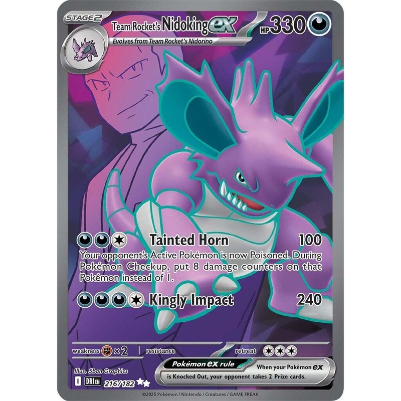 Team Rocket's Nidoking ex (216/182) [Scarlet & Violet: Destined Rivals]