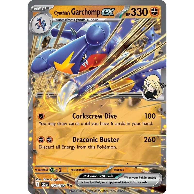 Cynthia's Garchomp ex (104/182) [Scarlet & Violet: Destined Rivals]