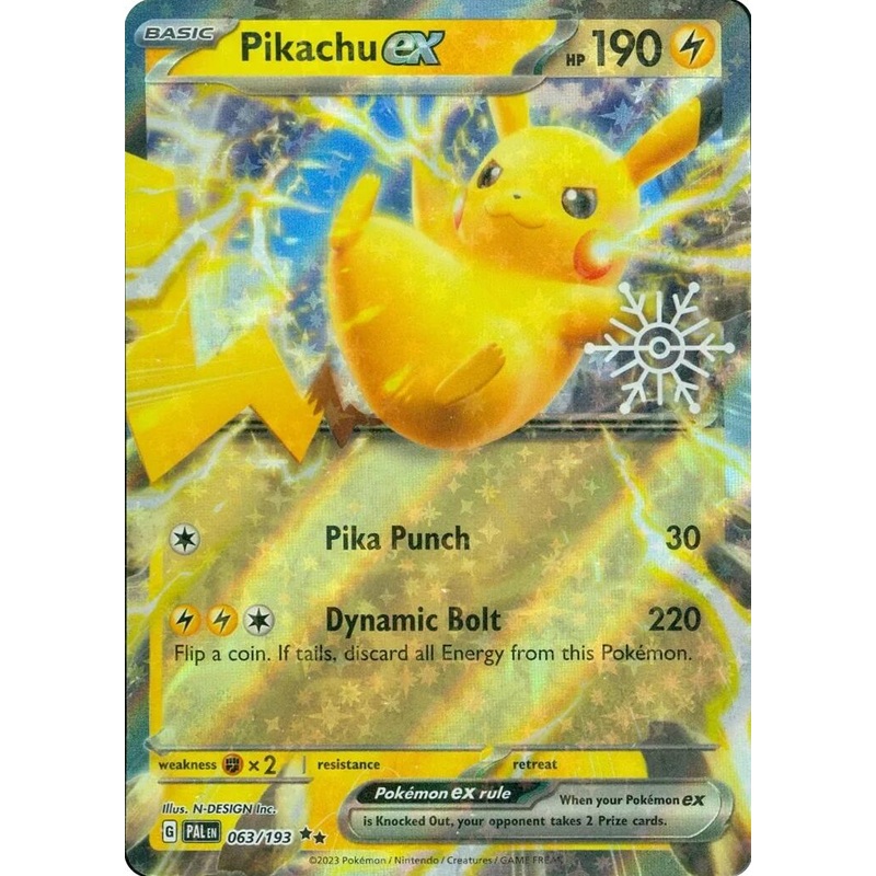 Pikachu ex (063/193) (Holiday Calendar) [Miscellaneous Cards]