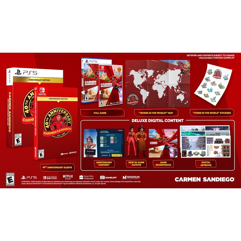 Carmen Sandiego 40th Anniversary Edition Switch New