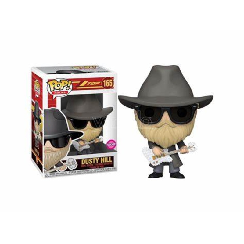 Funko Pop Rocks ZZ Top Dusty Hill Flocked Slight Damage To Box New