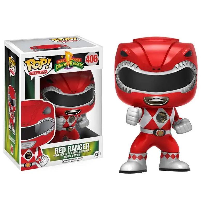 Funko Pop Television Mighty Morphin Power Rangers Red Ranger Slight Damage To Back Of Box New