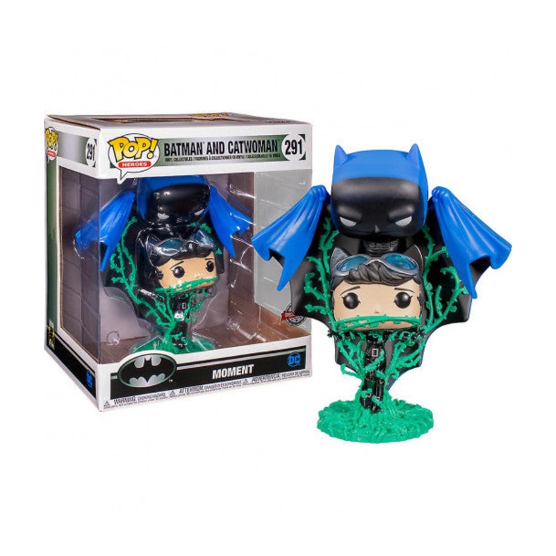 Funko Pop DC Heroes Batman and Catwoman Moment EB Exclusive Slight Damage To Back Of Box New