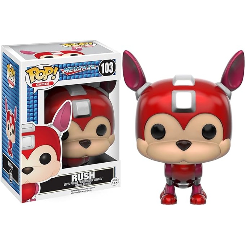 Funko Pop Games Mega Man Rush Slight Damage To Top Of Box Used Like New