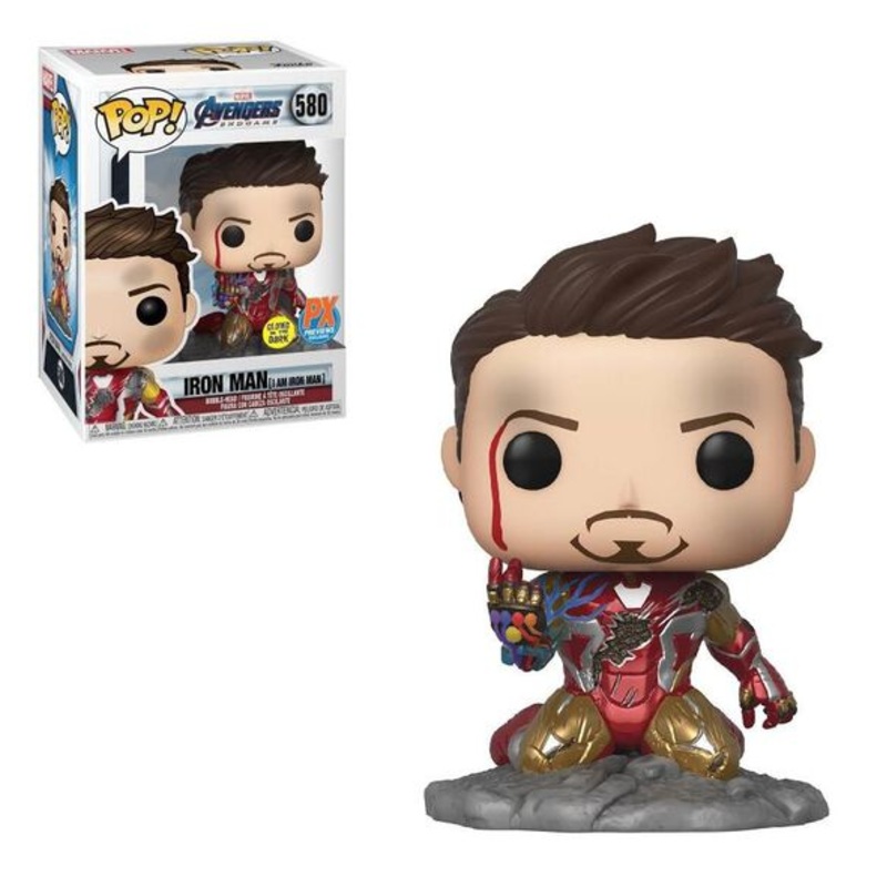 Funko Pop Marvel Iron Man I Am Iron Man PX Preview Glow In The Dark New