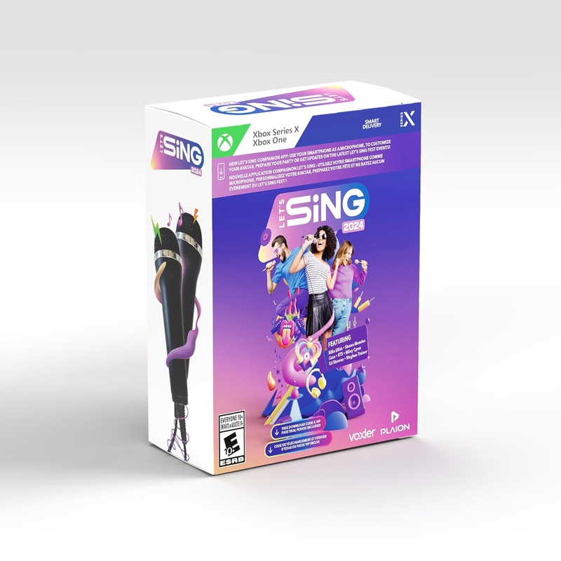 Lets Sing 2024 + 2 Microphones Bundle Xbox Series X New