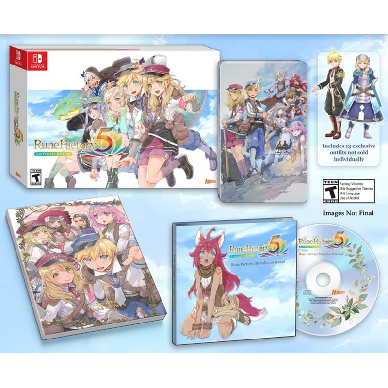 Rune Factory 5 Earthmate Limited Edition Switch Used