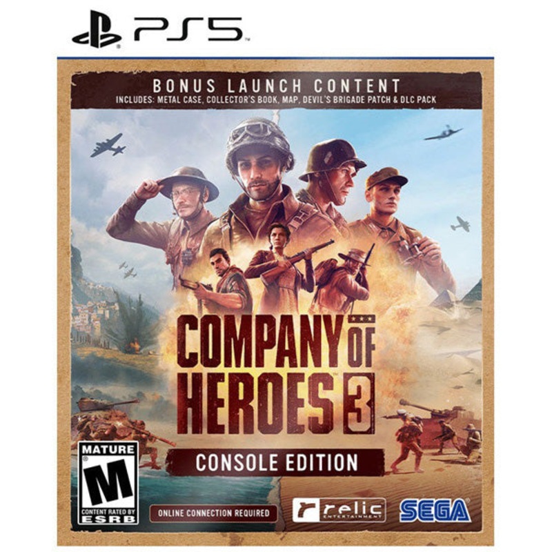 Company Of Heroes 3 Console Launch Edition W/Metal Case, Book, Map, Patch Internet Required PS5 Used