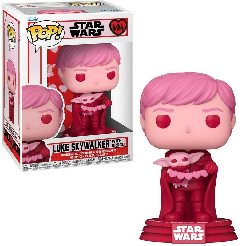 Funko Pop Movies Star Wars Valentine Luke Skywalker with Grogu New