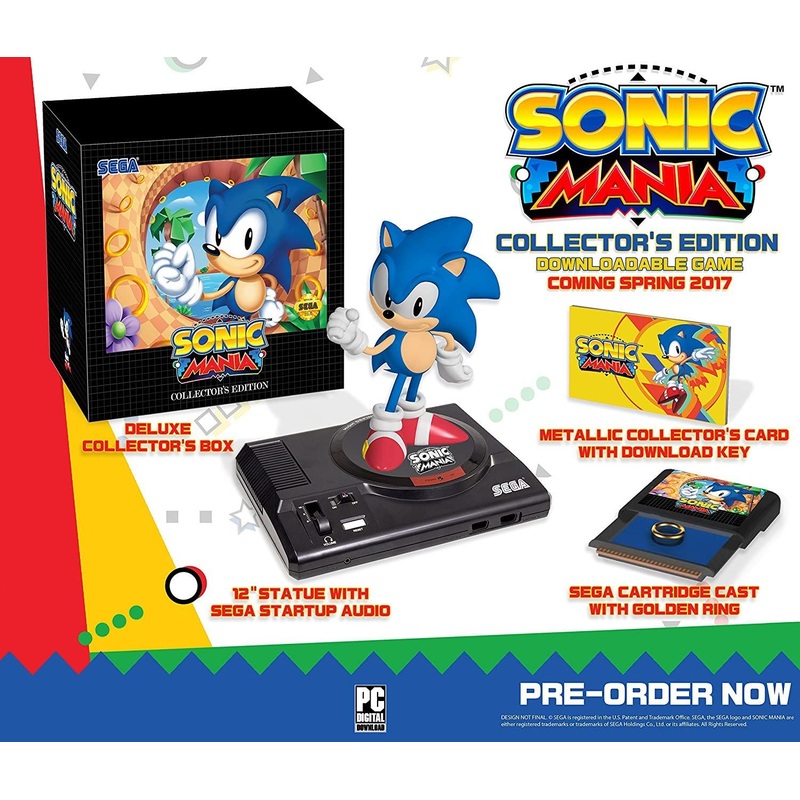 Sonic Mania Collectors Edition (Code in Box) Switch New