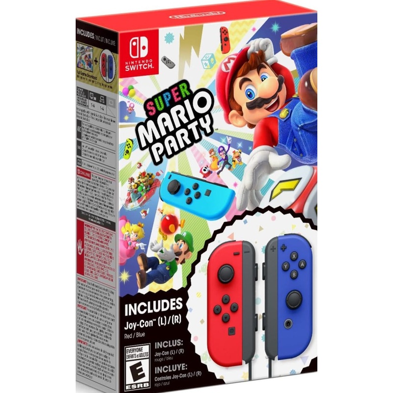 Super Mario Party Bundle with Red & Blue Joy-Cons Switch New