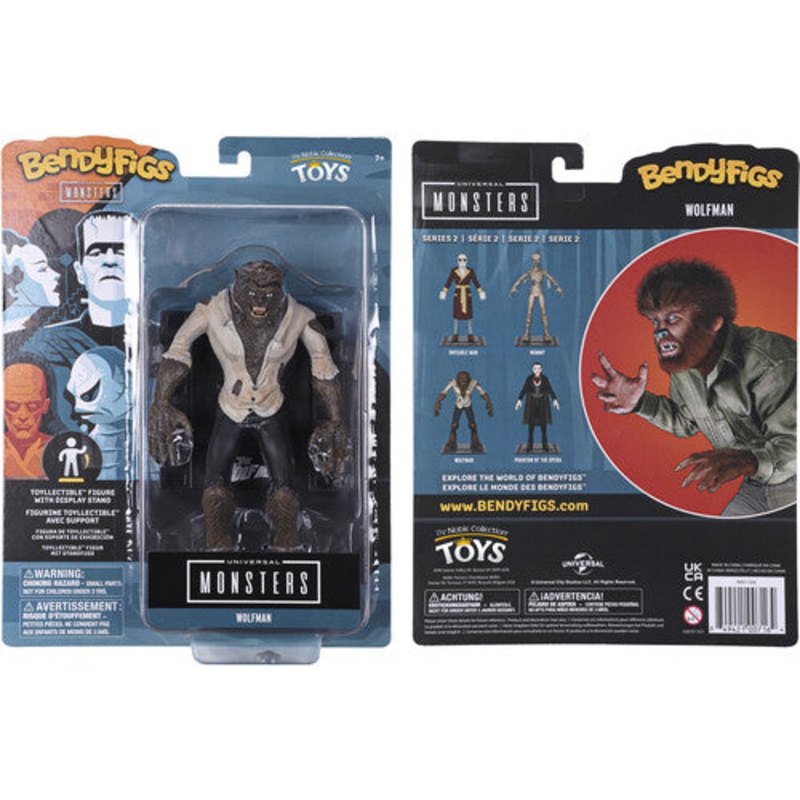 Universal Monsters Wolfman Bendyfig Noble Toys Figure New