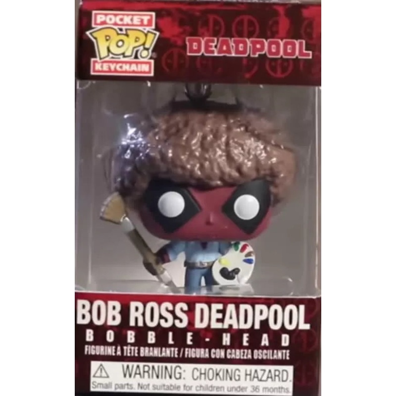 Funko Pop Keychain Deadpool Bob Ross Deadpool New