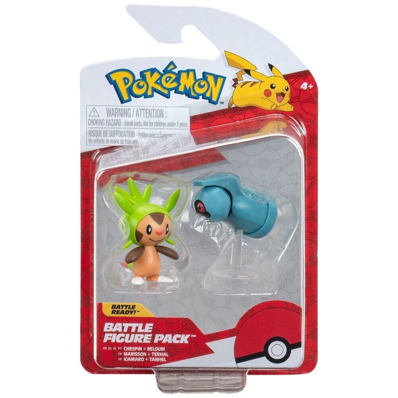 Pokemon Battle Figure Chespin, Beldum New