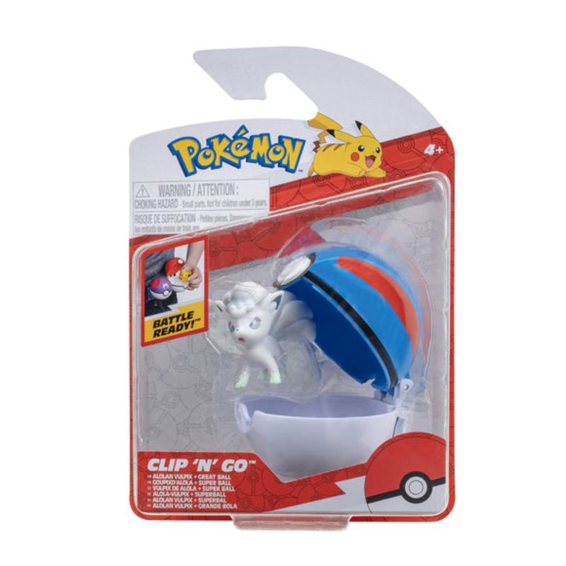 Pokemon Clip N Go Alolan Vulpix, Great Ball New