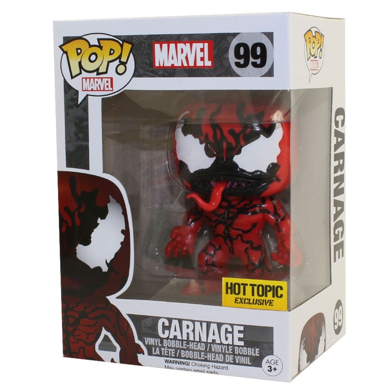 Funko Pop Marvel Venom Carnage Hot Topic Exclusive Slight Damage To Bottom Of Box New