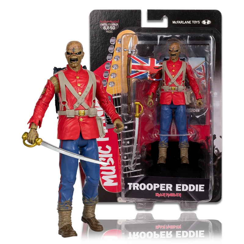 Mcfarlane Music Maniacs Iron Maiden Trooper Eddie Figure Limited Edition Of 6850 Pieces New