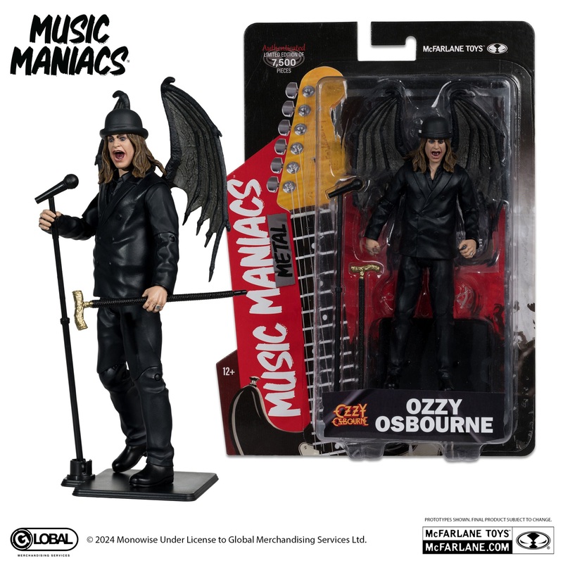 Mcfarlane Music Maniacs Ozzy Osbourne Figure Limited Edition Of 7500 Pieces New