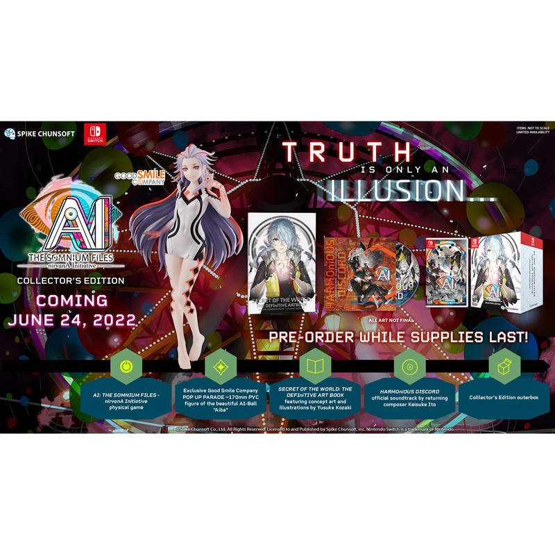 Ai The Somnium Files Nirvana Initiative Collectors Edition (tear in shrink wrap) Switch New