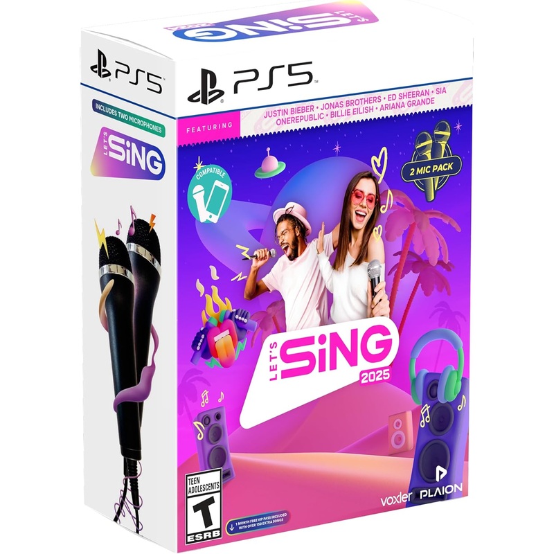Lets Sing 2025 2 Microphone Bundle PS5 Used