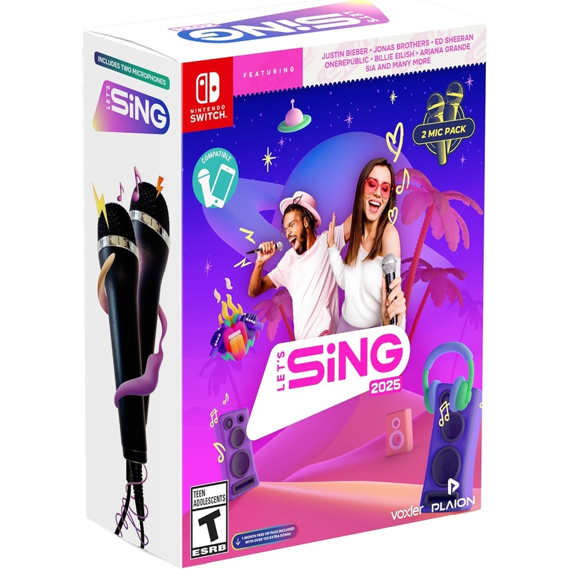 Lets Sing 2025 2 Microphone Bundle Switch New