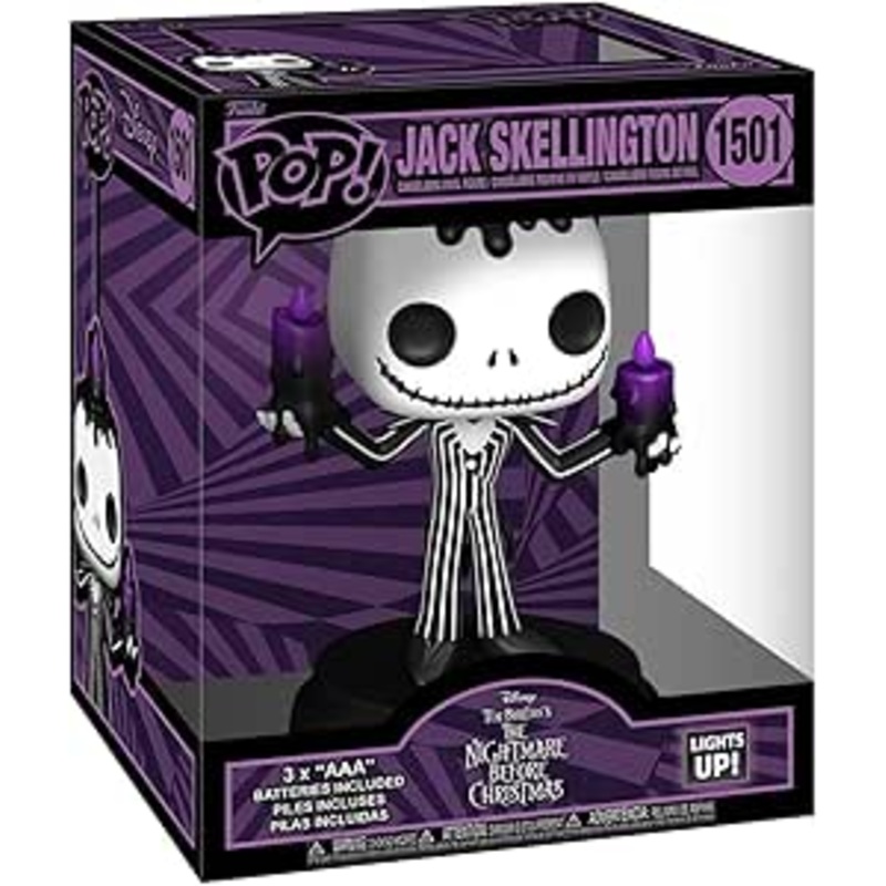 Funko Pop Nightmare Before Christmas Jack Skellington With Light Up Candelabra New
