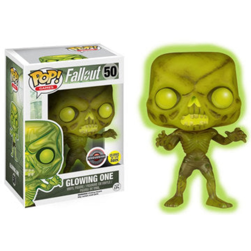 Funko Pop Games Fallout Glowing One Glows In The Dark Sticker Residue On Box Bottom New