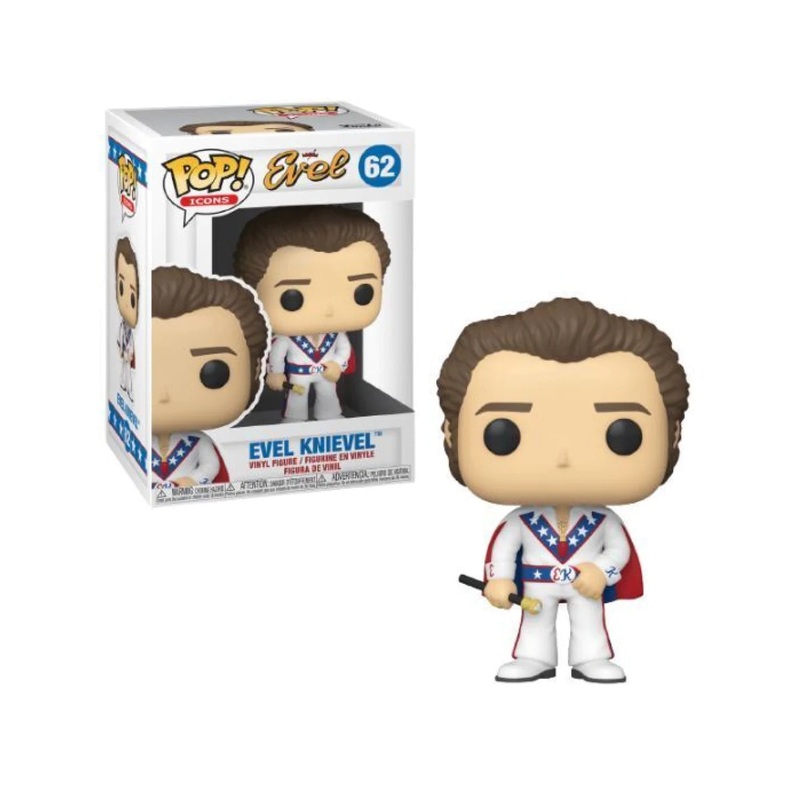 Funko Pop Icons Evel Knievel Plastic Window Slightly Scuffed New