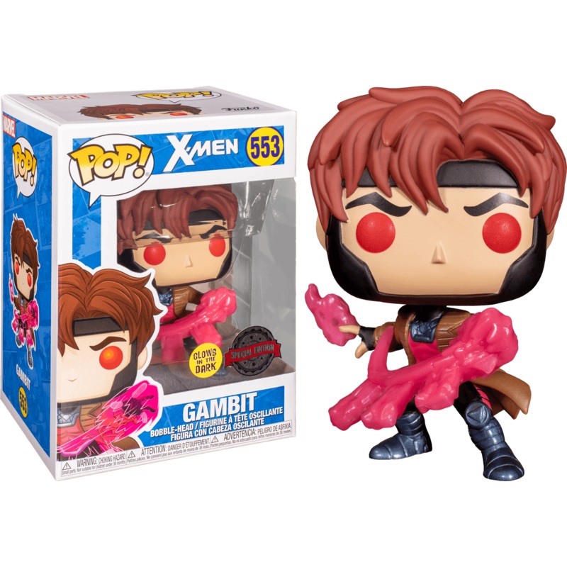 Funko Pop X-Men Gambit Glows in the Dark New