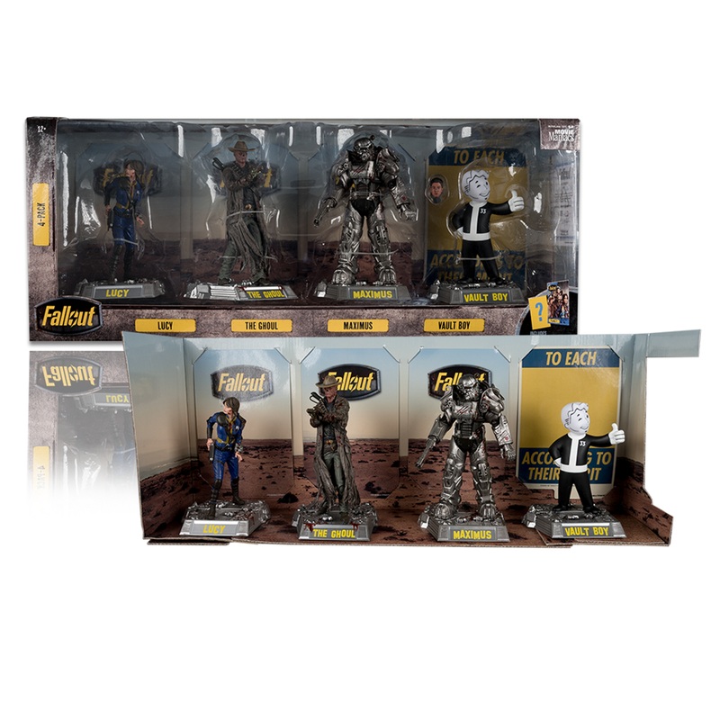 Fallout Movie Maniacs Vault Boy/ Lucy/ Maximus/ The Ghoul Limited Edition Of 10,000 New