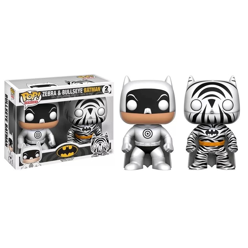 Funko Pop Heroes Batman Zebra & Bullseye Batman New