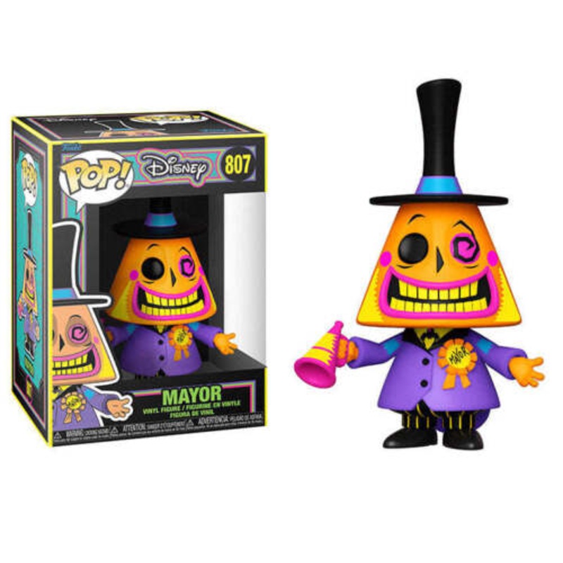 Funko Pop Nightmare Before Christmas Blacklight Enhanced Mayor New
