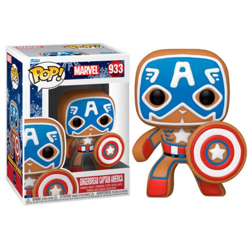Funko Pop Marvel Holiday Gingerbread Captain America New