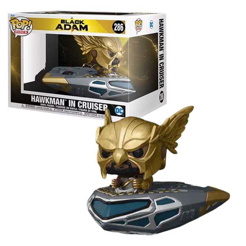Funko Pop Rides Black Adam Hawkman in Cruiser New