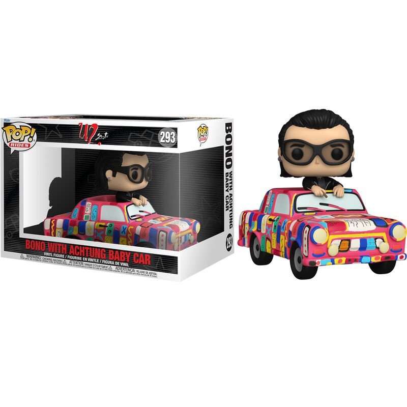 Funko Pop Rides U2 ZooTv Bono with Achtung Baby Car