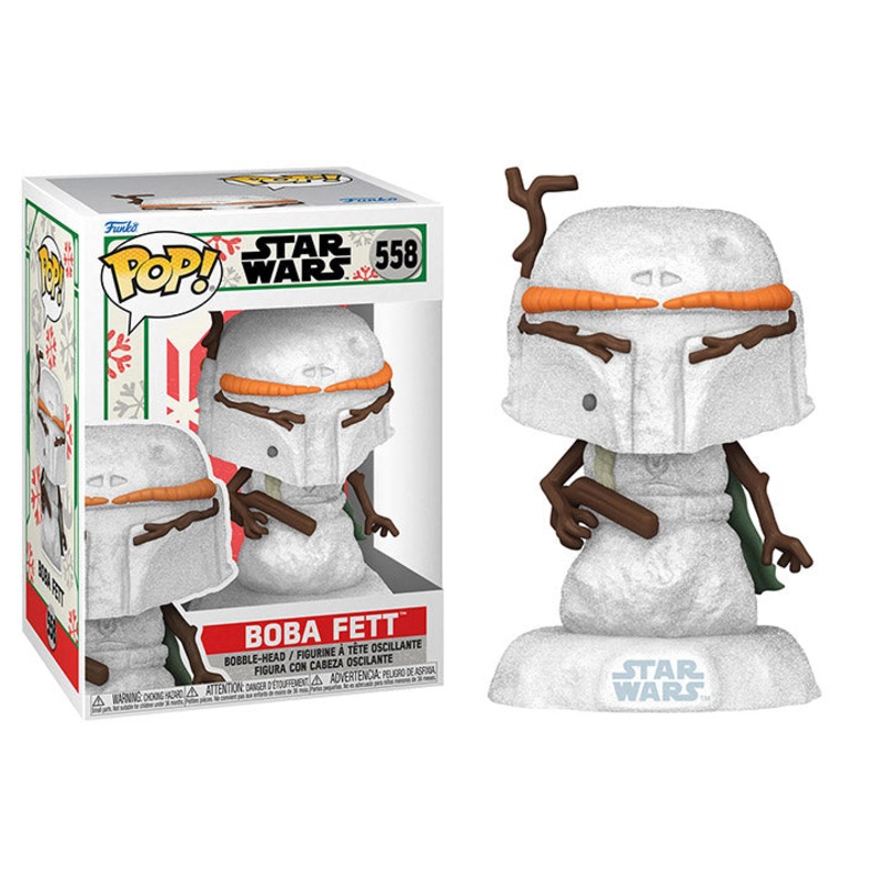 Funko Pop Star Wars Holiday Snowman Boba Fett New