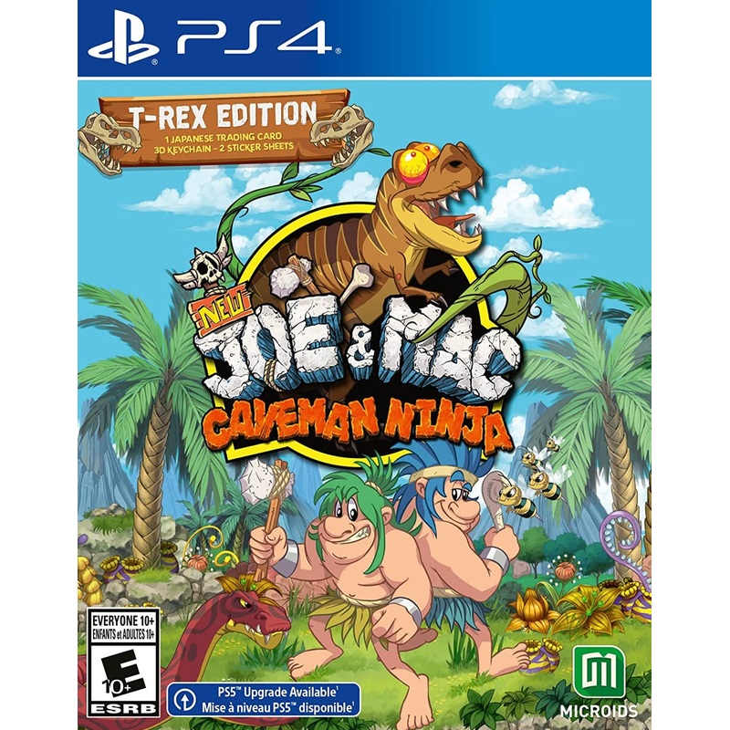 New Joe & Mac Caveman Ninja T-Rex Edition PS4 Used